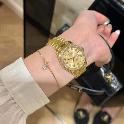 S925純銀泡泡單鑽蛇骨手鍊鍍18k金女高級感