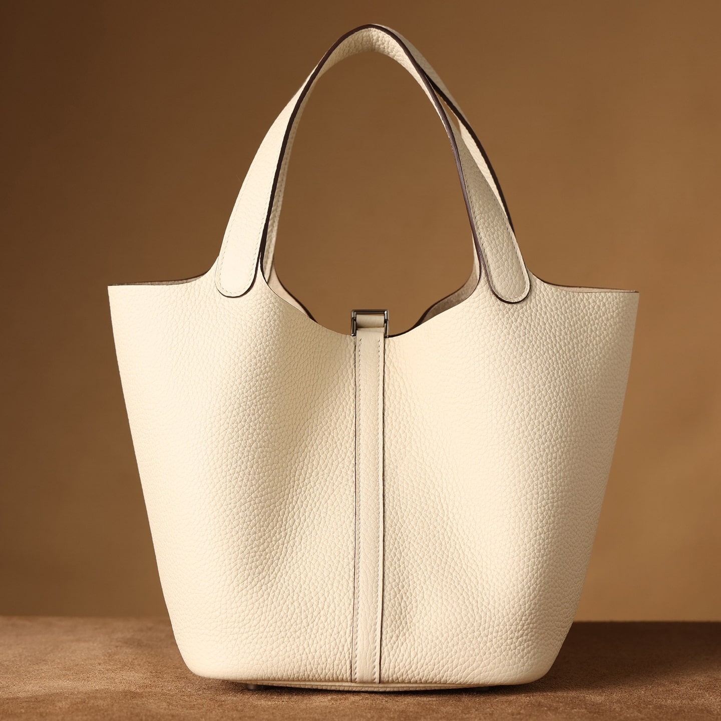 高仿Hermes*PicotinLock22奶昔白銀扣免檢版
