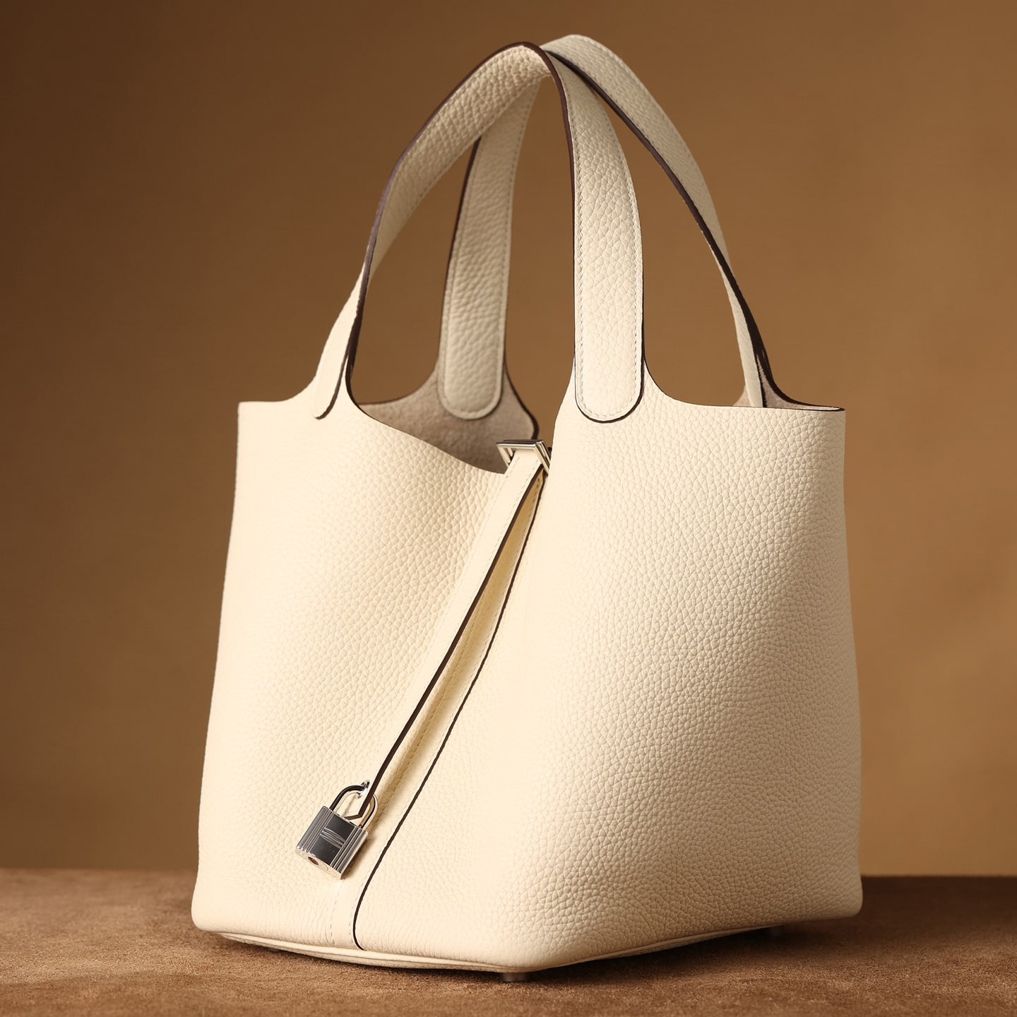 高仿Hermes*PicotinLock22奶昔白銀扣免檢版
