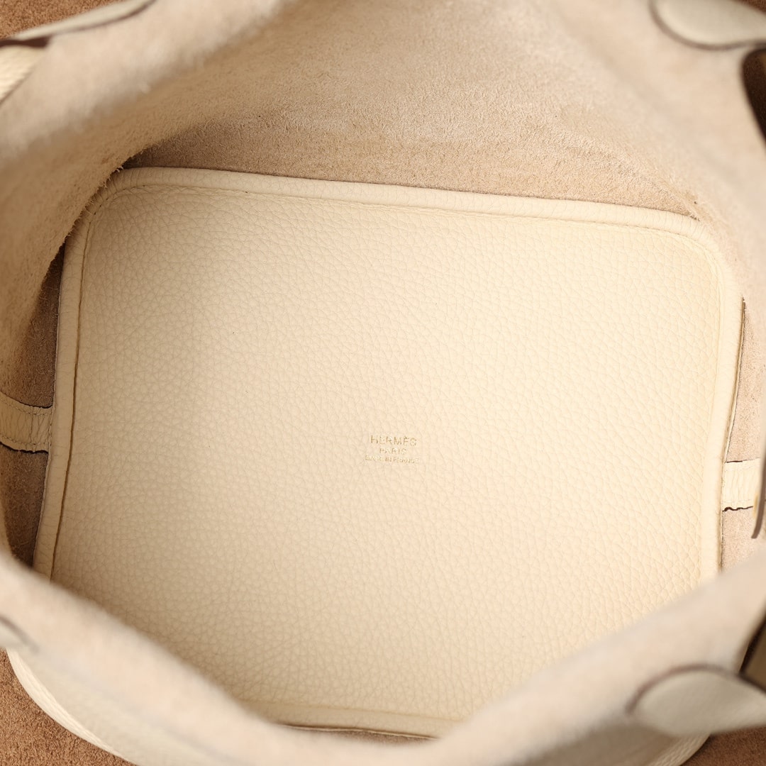 高仿Hermes*PicotinLock22奶昔白銀扣免檢版