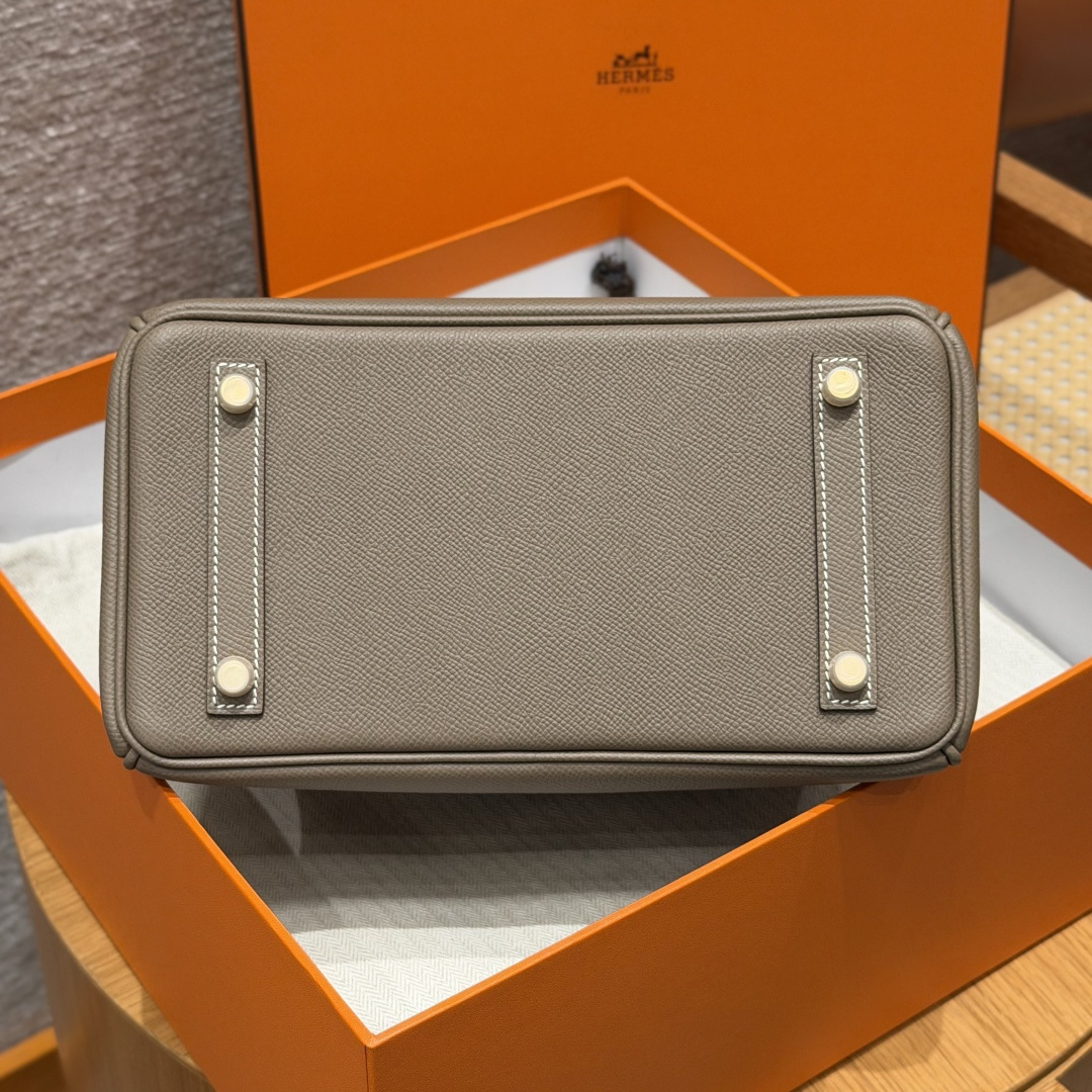 高仿Hermes*Birkin25系列H041344EP18大象灰牛皮金扣純手工