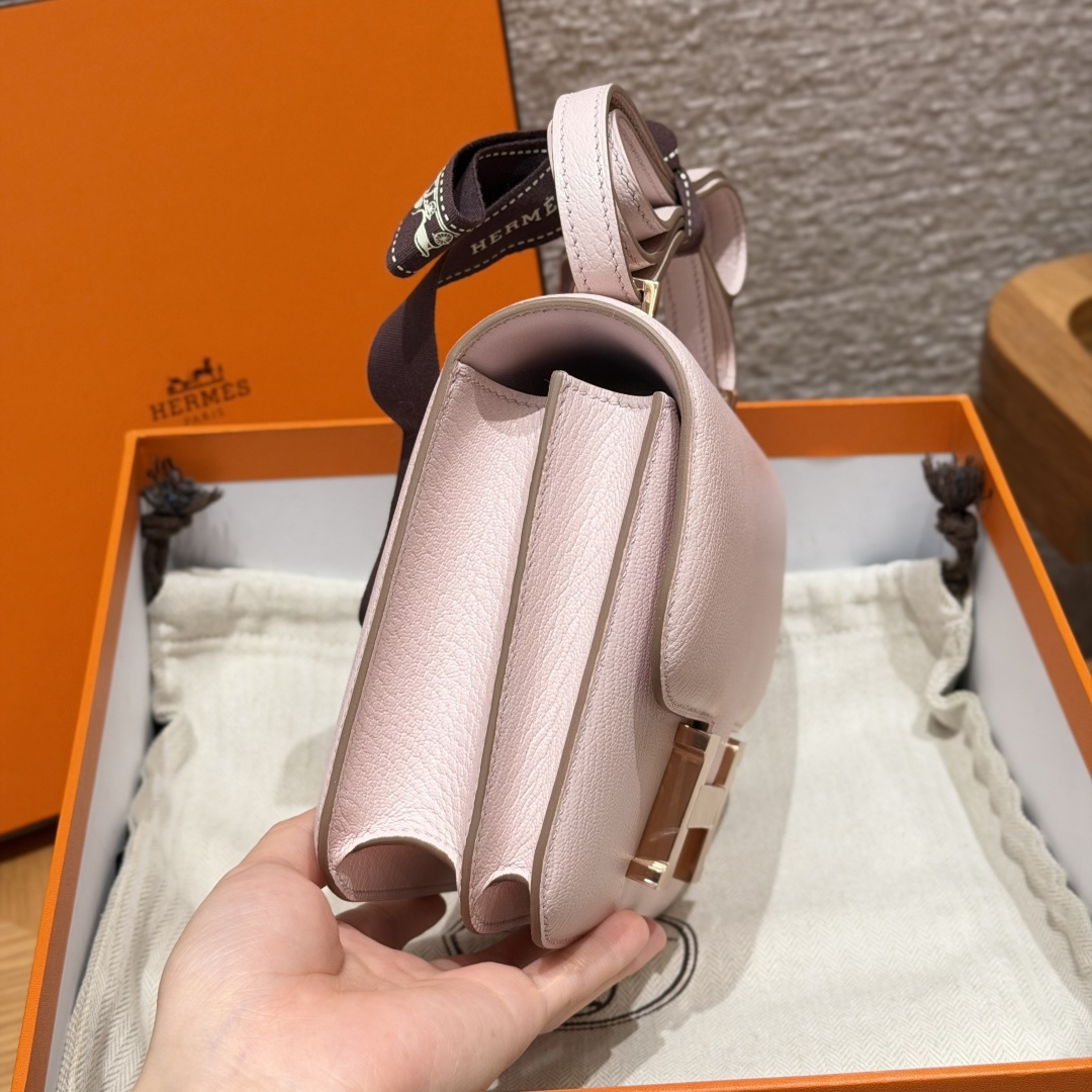 高仿Hermes*Constance19系列H080169CA09夢幻紫山羊皮金扣純手工