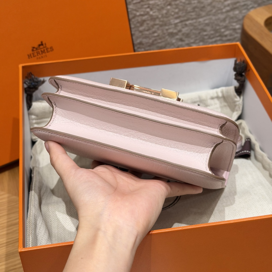 高仿Hermes*Constance19系列H080169CA09夢幻紫山羊皮金扣純手工