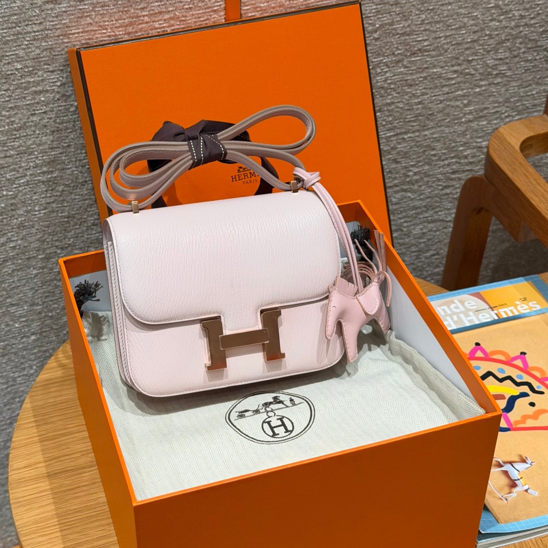 高仿Hermes*Constance19系列H080169CA09夢幻紫山羊皮金扣純手工
