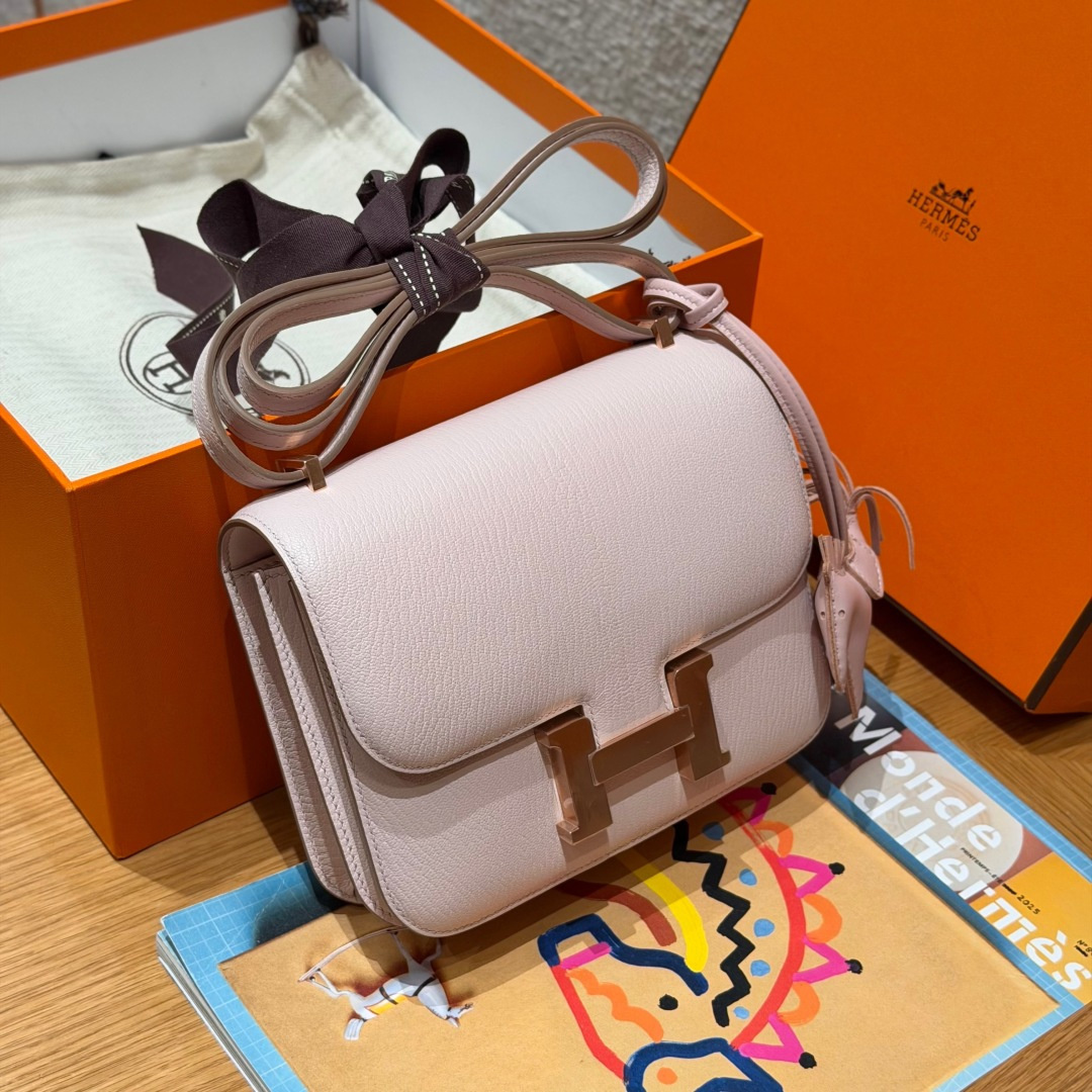 高仿Hermes*Constance19系列H080169CA09夢幻紫山羊皮金扣純手工