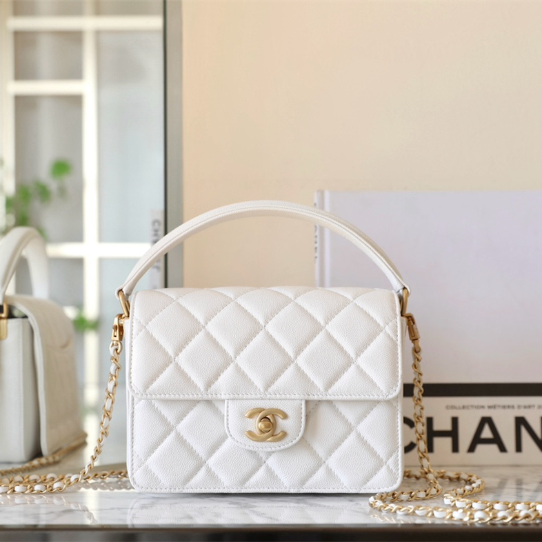 高仿Chanel*24K系列AS03002手柄口蓋包中號牛皮免檢版