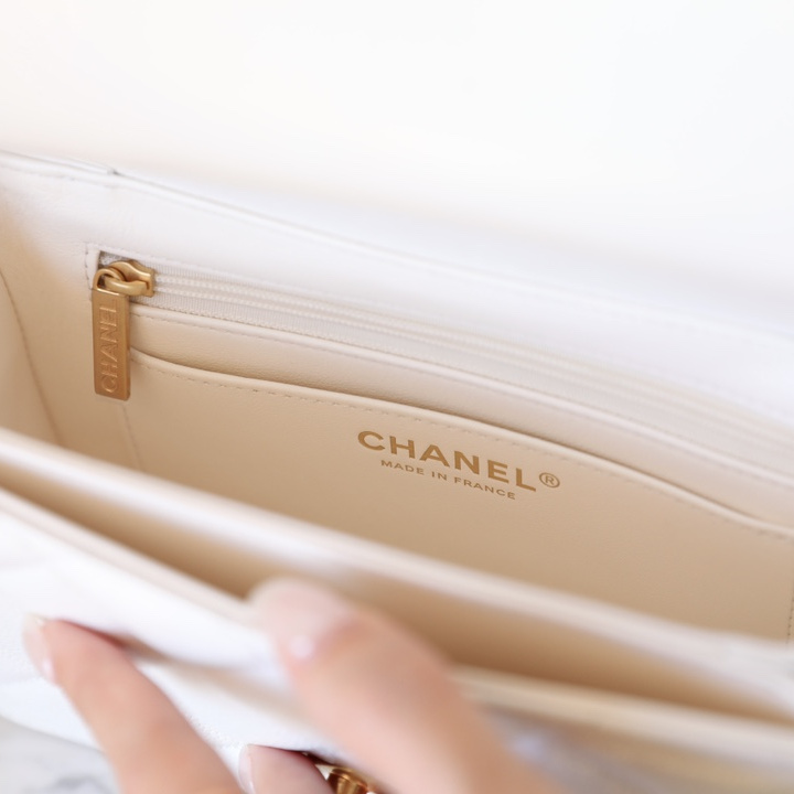 高仿Chanel*24K系列AS03002手柄口蓋包中號牛皮免檢版
