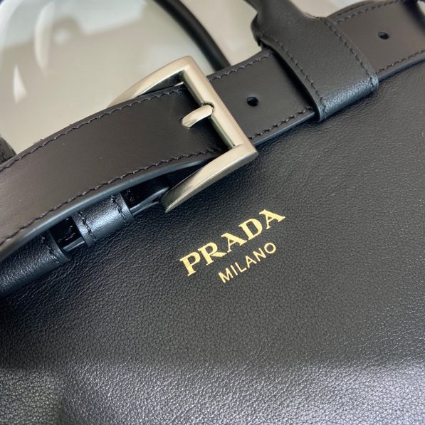 高仿Prada手提袋1BA434小號黑色免檢版